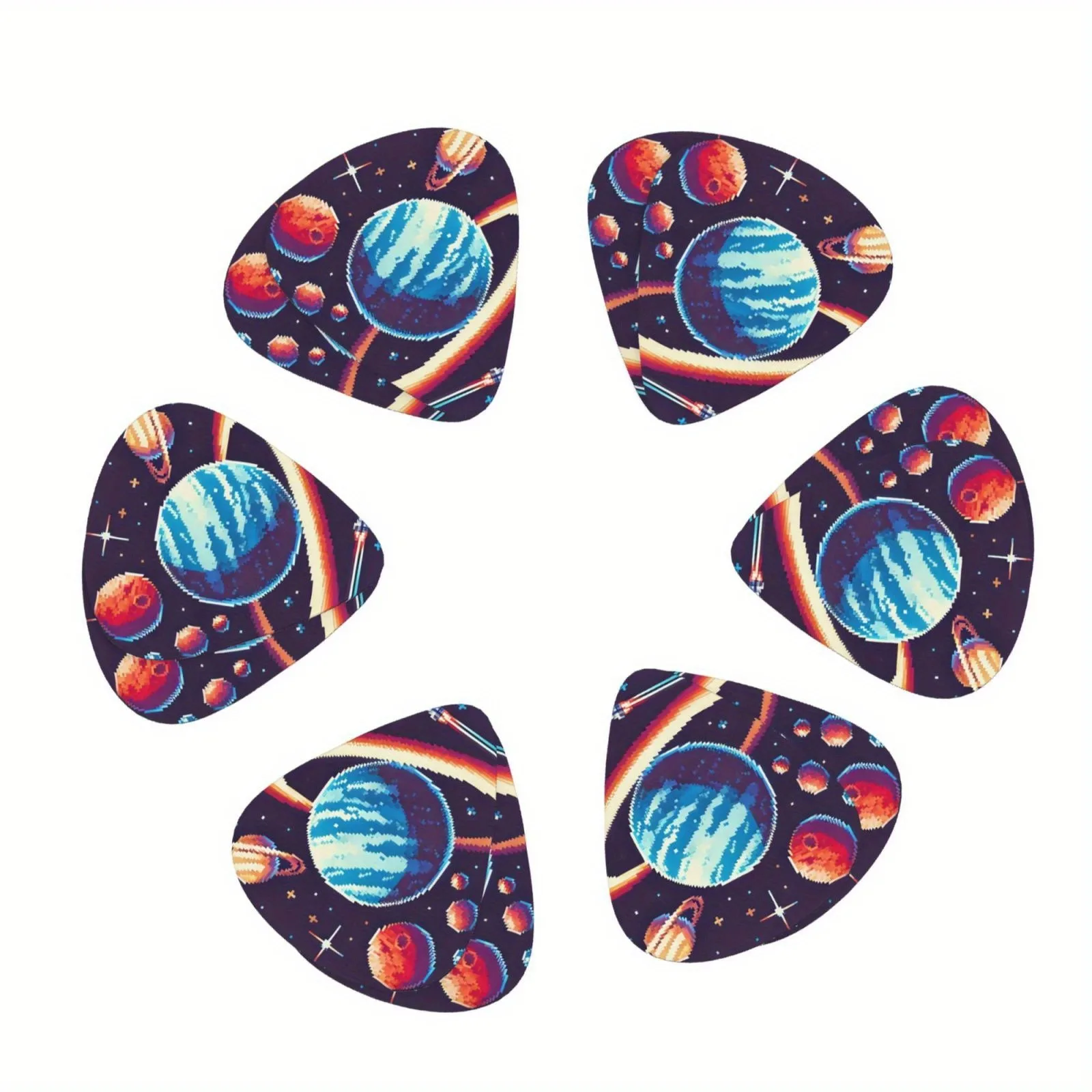 New 0.71/1.0Mm 12PCS Guitar Picks - Premium ABS Material with Smooth Finish, Dual-Sided Color Printing, Includes PP Storage Box