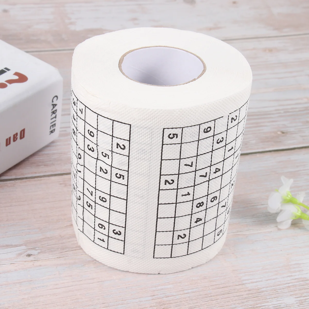 Rollo de papel higiénico con estampado de Sudoku creativo, papel de baño divertido, rollo de papel impreso