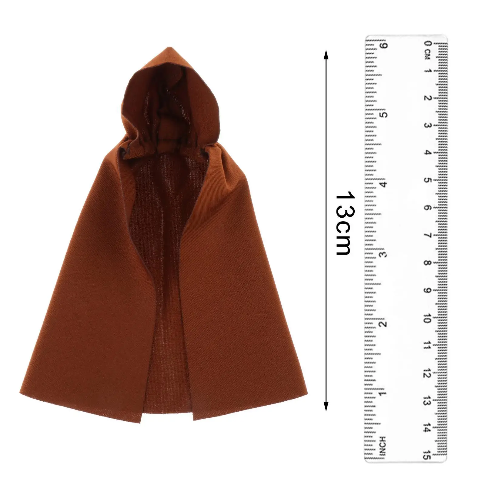 1 12 Scale Hooded Cape Soldier Cloak Cloth Outfits for Action Figure Miniature Medieval Knight Accessories