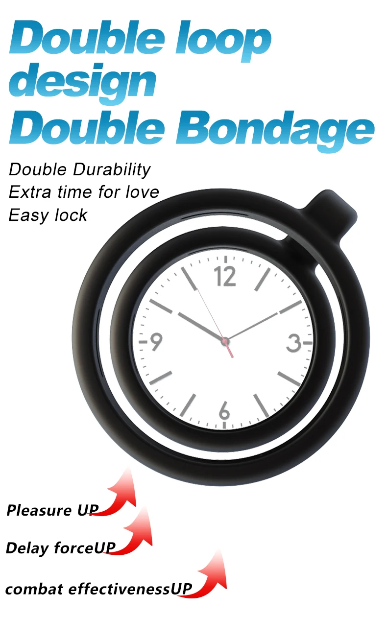 حلقة مزدوجة قفل حلقة كيس الصفن خواتم القضيب توسيع دائم سيليكون خاتم الديك الجنس لعب للبالغين الرجال الذكور تأخير القذف