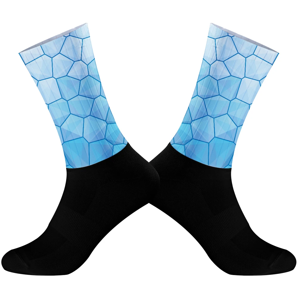 Chaussettes coordonnantes en silicone Aero, pour vélo, sport, course à pied, cyclisme, nouvelle collection été 2024