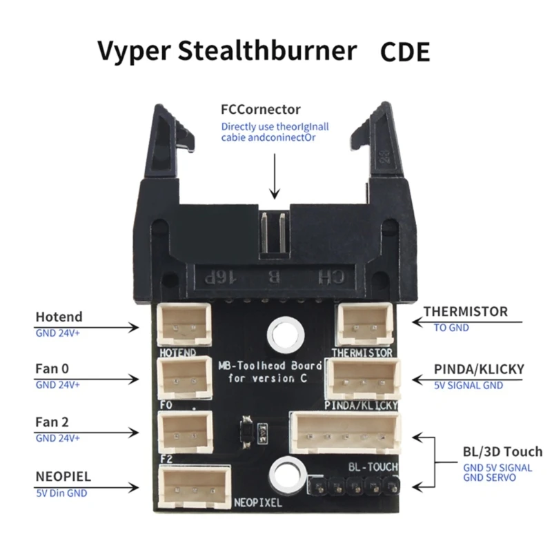 3D Printer Accessory Vyper Stealthburner Extrusion Head Tool Board Cde Version K0AC