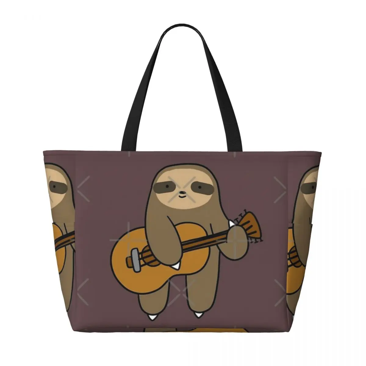 Borsa da viaggio da spiaggia per chitarra bradipo, borsa tote Regali per adulti alla moda Regalo di compleanno Modello multi-stile