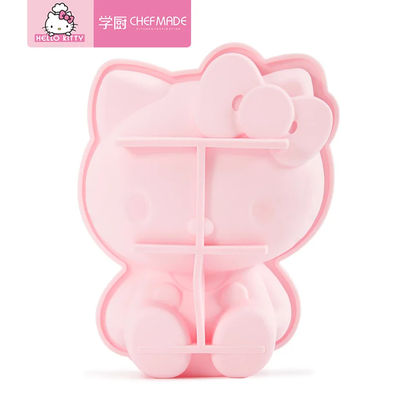 4 Inches Kawaii Diy Sanrio Hello Kitty Cake Mold Cookie Chocolate Baking Tool Cartoon Silicone Ice Block Mold Set 3D Silicone