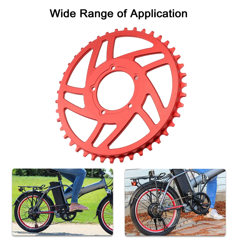 1*Electric Bicycle 42T Chain Ring Offset Correction Ebike Chainring Crankset For BAFANG BBS01 BBS02 Cycling Accessories