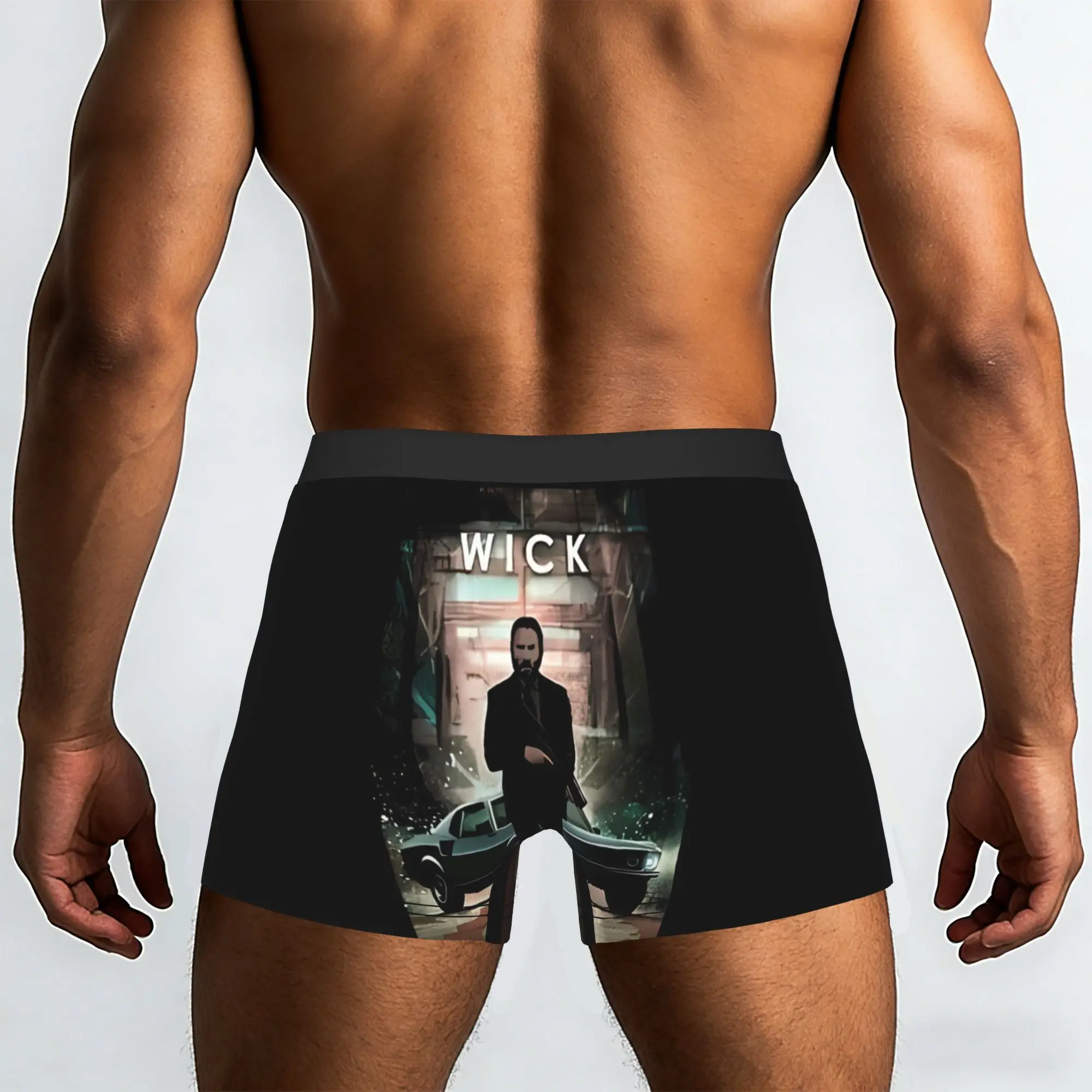 WICK Man Black Danger John Wick Underpants Homme Panties Male Underwear Ventilate Shorts Boxer Briefs