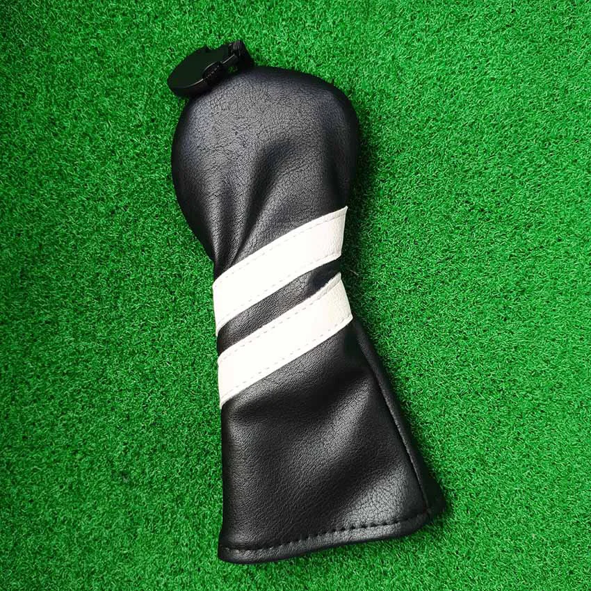 أغطية رأس خشبية لأرقام نادي الجولف من الجلد الفاخر للسائق الممر الخشبي الهجين مع علامات أرقام هدية للاعبي الغولف