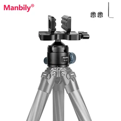 Manbily BH-U3 Shooting Saddle Mount Clamp With 44mm Head For Hunting Tripod Telescopic Sight Aluminum Heavy Duty 3/8 thread