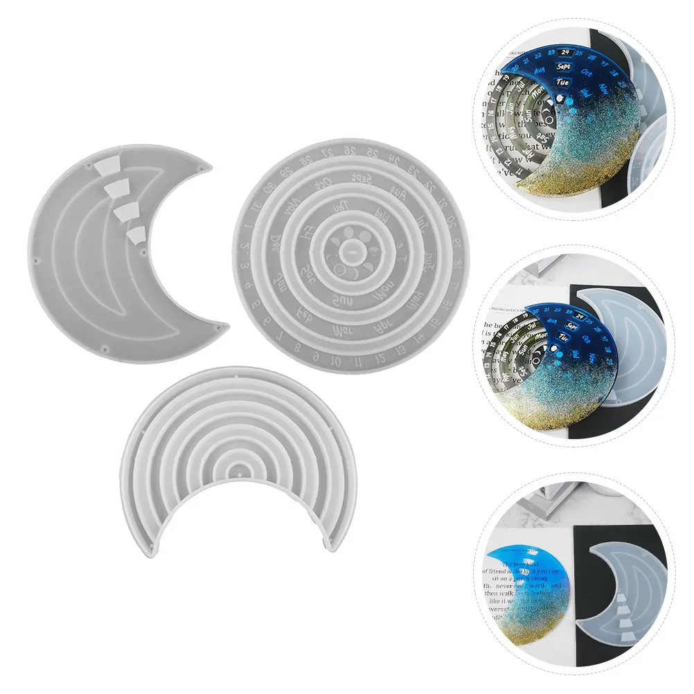 

3Pcs Premium Flexible Silicone Mold Kit for DIY Resin Casting Decorative Craft Making Ornament Hanging Drop Molds