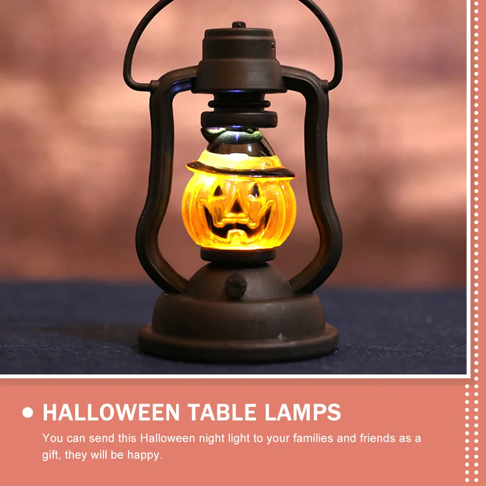 

2 Pcs Outdoor Ornaments Pumpkin Skull Lantern Halloween Porch Decor Lanterns Decorative Lamp Lights Night Lamps