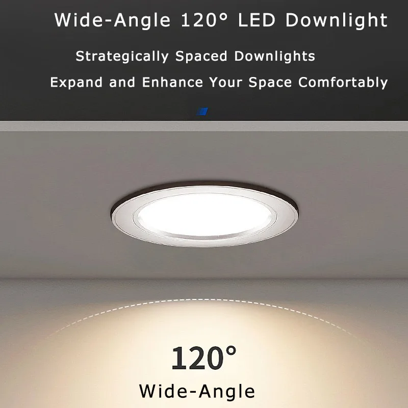 5  /9/12/15/18W wpuszczany LED typu Downlight 220V lampa sufitowa chłodna/ciepła biała okrągła lampa panelowa złota/srebrna/biała powłoka reflektor