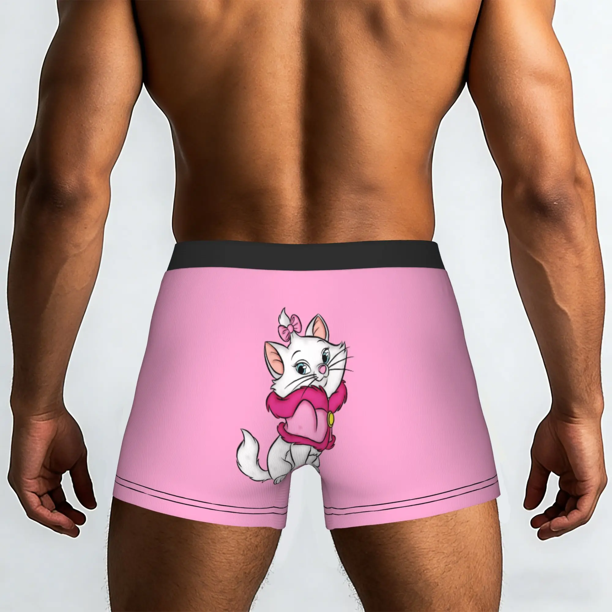 Custom M-Marie Cat Cartoon Underwear Men Stretch Cat Manga Boxer Briefs Shorts Panties Soft Underpants For Male