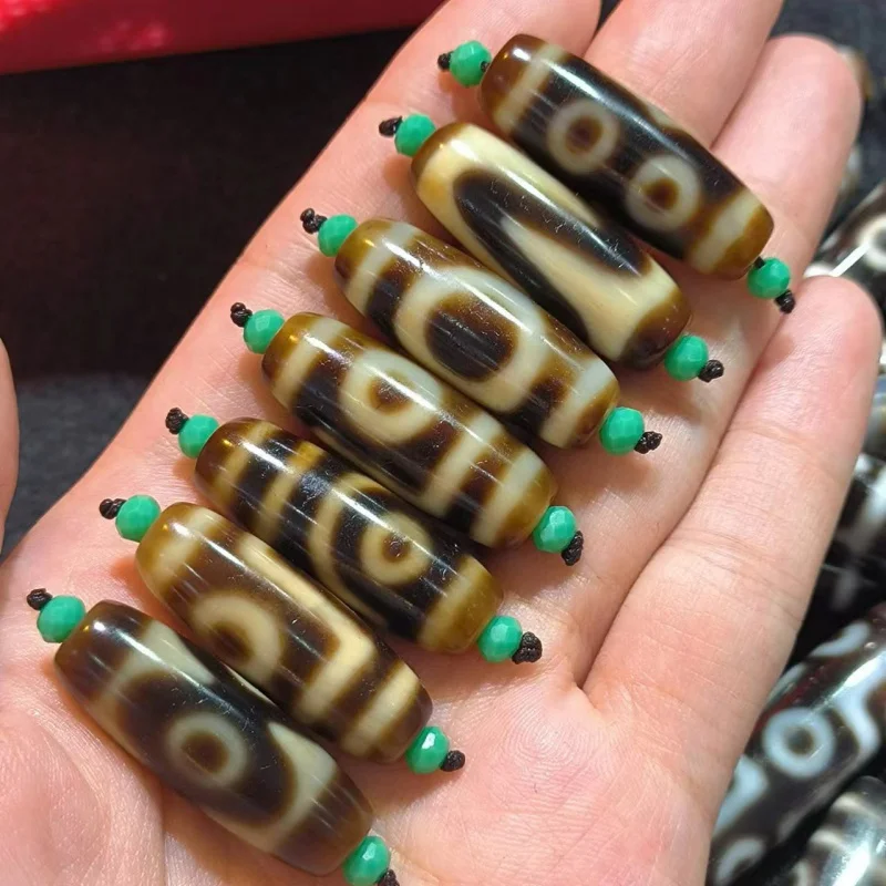 One Eye Heaven And Earth Discount Two Panda Three Eyes Tiger Tooth Pattern Agate Tianzhu