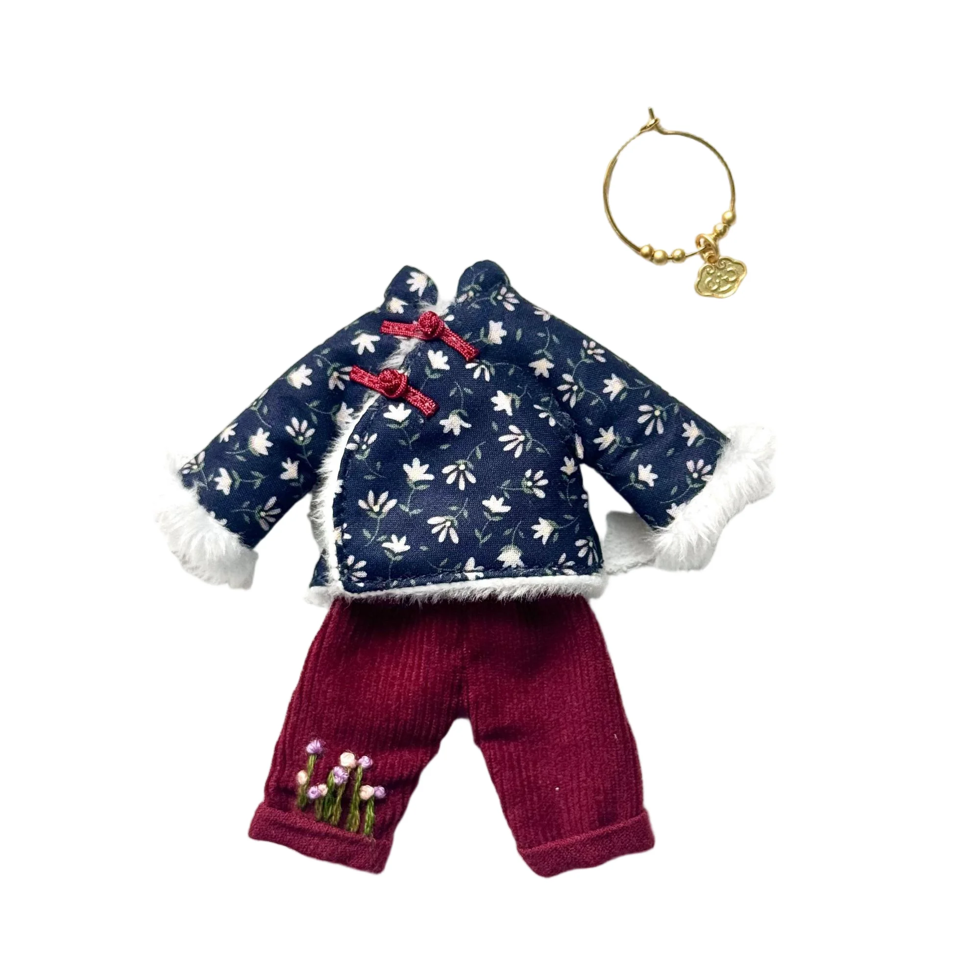 Ob11 ropa de bebé P9 GSC figura de arcilla Molly 1/12 BJD disfraz tradicional de Año Nuevo conjunto de traje de visita