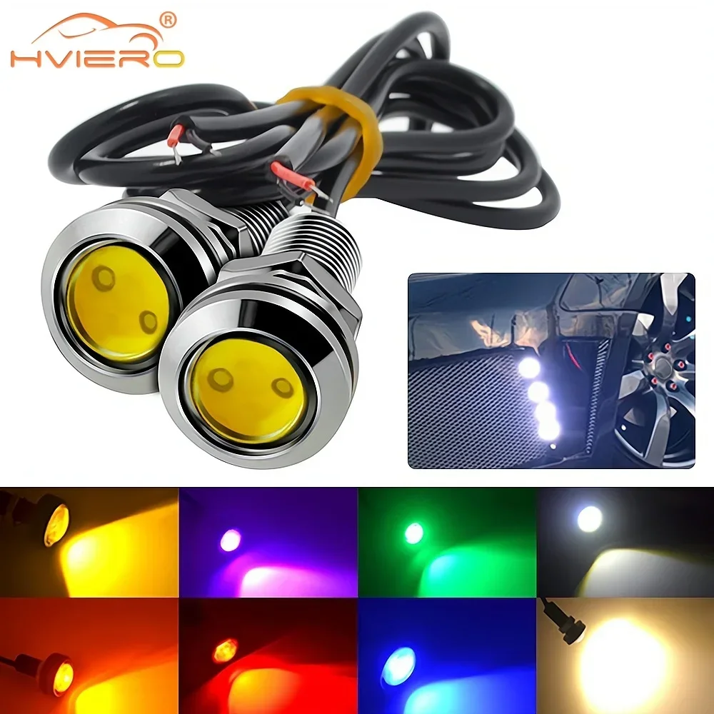 

2X 18MM Car Red Eagle Eye DRL Lamp AUTO Daytime Running LED Backup Reversing Parking Brake Turn Signal Bulb Motorcycle Fog Light