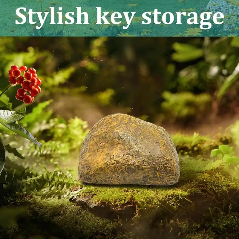 Fake Rock Key Hider Durable Secret Key Holder Secret Compartments Diversion Safes Realistic Garden Ornaments For Family Friends