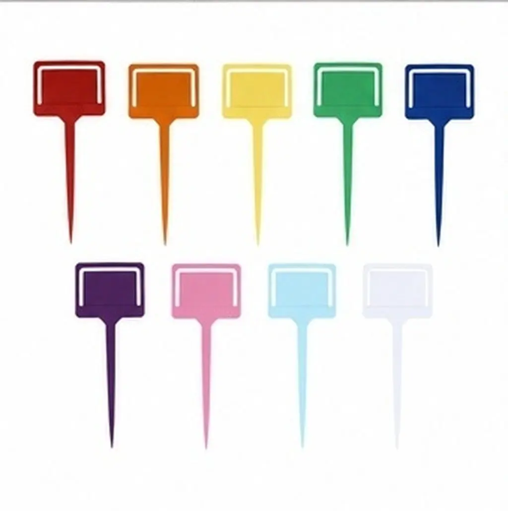 50Pcs Thickened PP Gardening Plant Tags Waterproof Sunproof Fadeproof Assorted Colors Plastic Label Insert Cards
