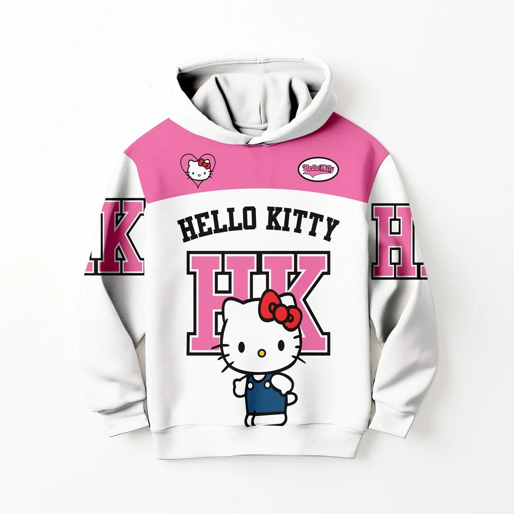 2027 Street Trend Cartoon Bear Printed Impact Creative Warm Comfortable Hoodie for Children Parent Child Casual Men Women