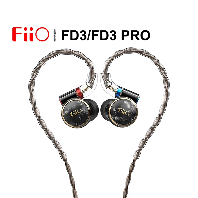 FiiO FD3 Pro 1DD Dynamic In-Ear Earphone Hi-Res Audio Headset MMCX Detachable Cable DLC Diamond-Like Carbon Diaphragm IEM