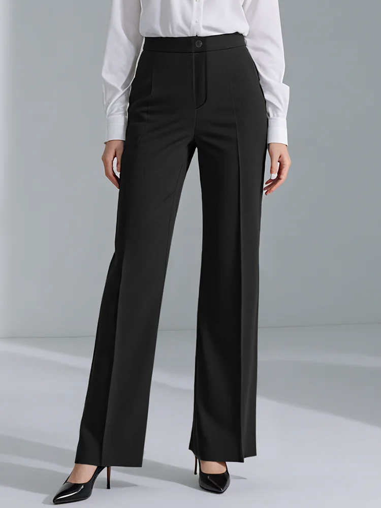 Professional Wide Leg Suit Pants for Women Casual Business Work Uniform Formal plus Size Bank Job Trousers High Waist Straigh...