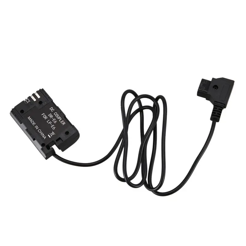 ABDE-3X D-Tap To Lp-E6 Fully Decoded Dummy Battery Adapter With Reverse Polarity Protection For Canon 5D Ii/Iii/Iv 5Dsr