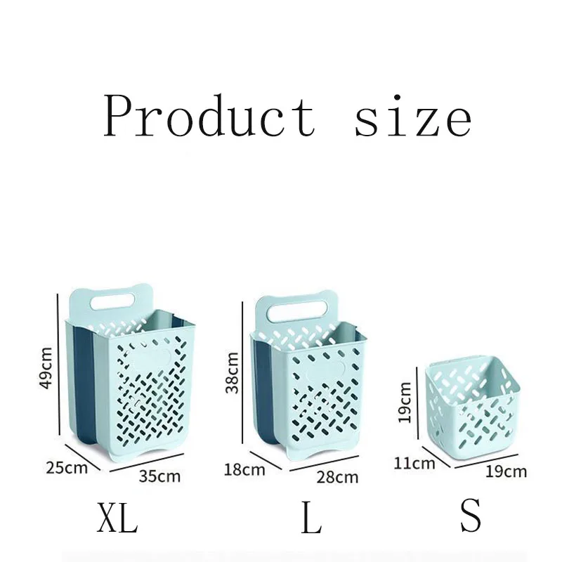 Foldable Bathroom Laundry Basket Large Capacity Punch-Free Wall-mounted Dirty Clothes Organizer Household Put Clothes Organizer