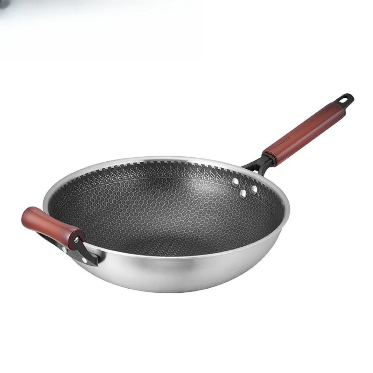 

Household Kitchenware, Wok 32cm Craftsman Series 316 Stainless Steel Microcrystalline Wok