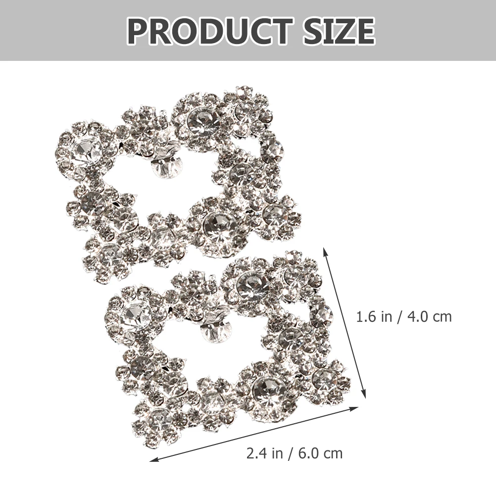

Rhinestone Metal Shoe Clips for Pumps Decorative Removable Charms Women nament Simple Design Wedding Party Accessories Safe