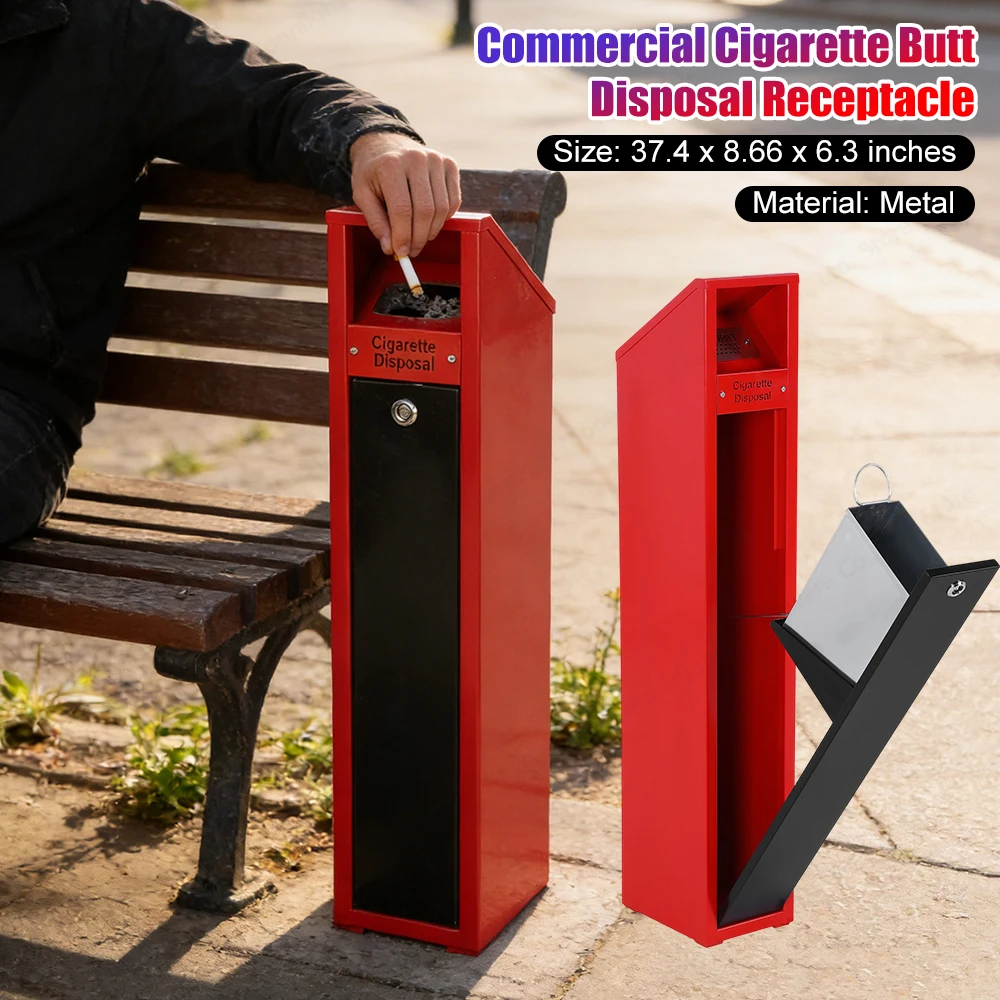 

Коммерческий контейнер для утилизации окурков с запирающейся крышкой, пепельница для общественных мест, пабов, клубов, ресторанов, садов