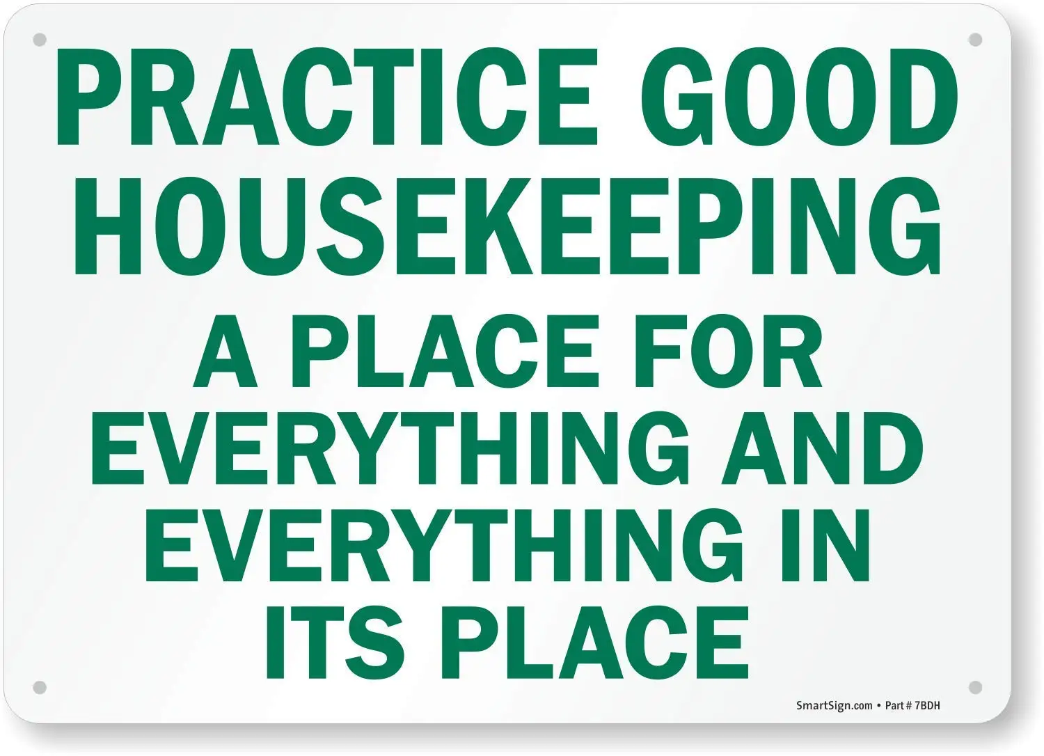 Tin Sign Practice Good Housekeeping Everything in Place Metal Signs 8 x 12 Inches