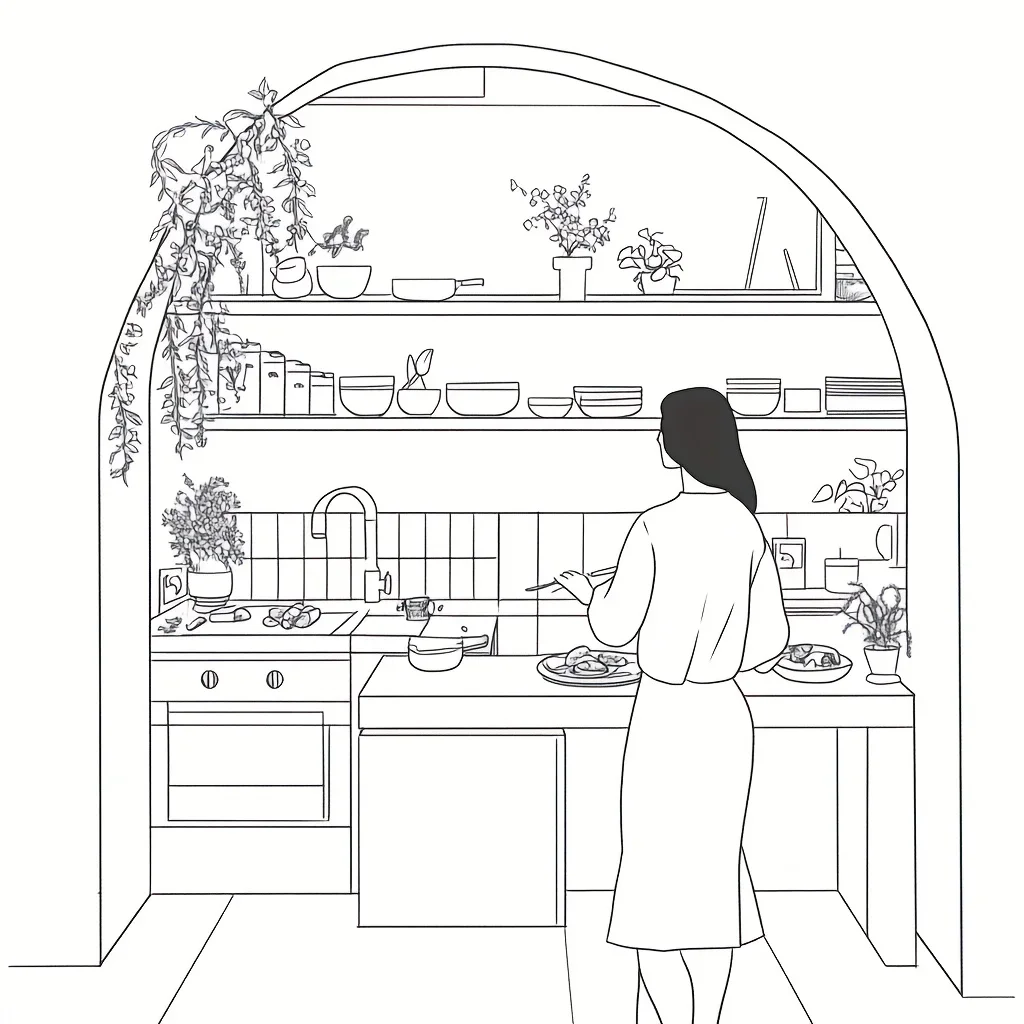 女の子の日常生活の大人向け塗り絵 |   28ページの塗り絵、クリスマスや感謝祭のための画材