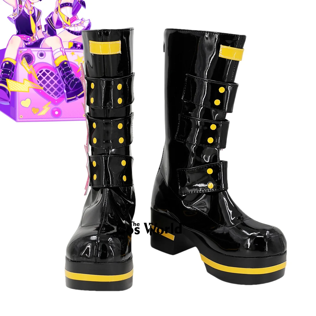 

Muse Dash Rin Len Аниме Игры Настроить Обувь для косплея Сапоги