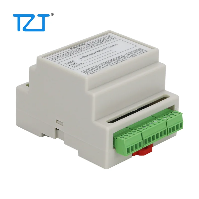 TZT RS485 Modbus 4-Channel Constant Voltage PWM Module for LED Dimming Smart Home RGBW Lamp Control