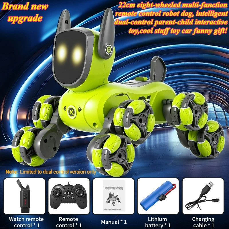 

Cool Stuff Toy Car Funny Gift-8-wheel Multi-function Mini Rc Robot Dog,Remote Control Car,Gesture Sensing Rc Cars,Toys for Kids