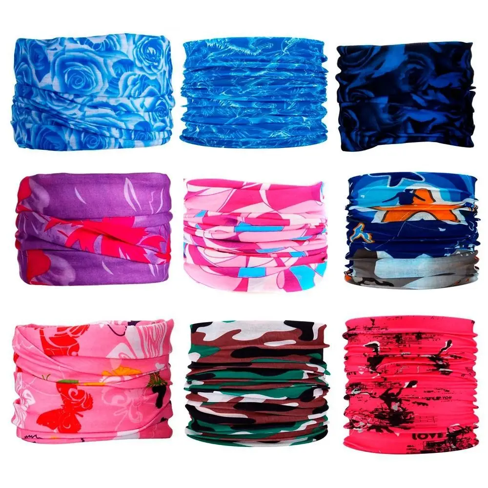 Multi-style Shield Mask UV Protection Magic Neck Scarf Ski Fishing Headwear Windproof Headband Printing Cycling Scarfs