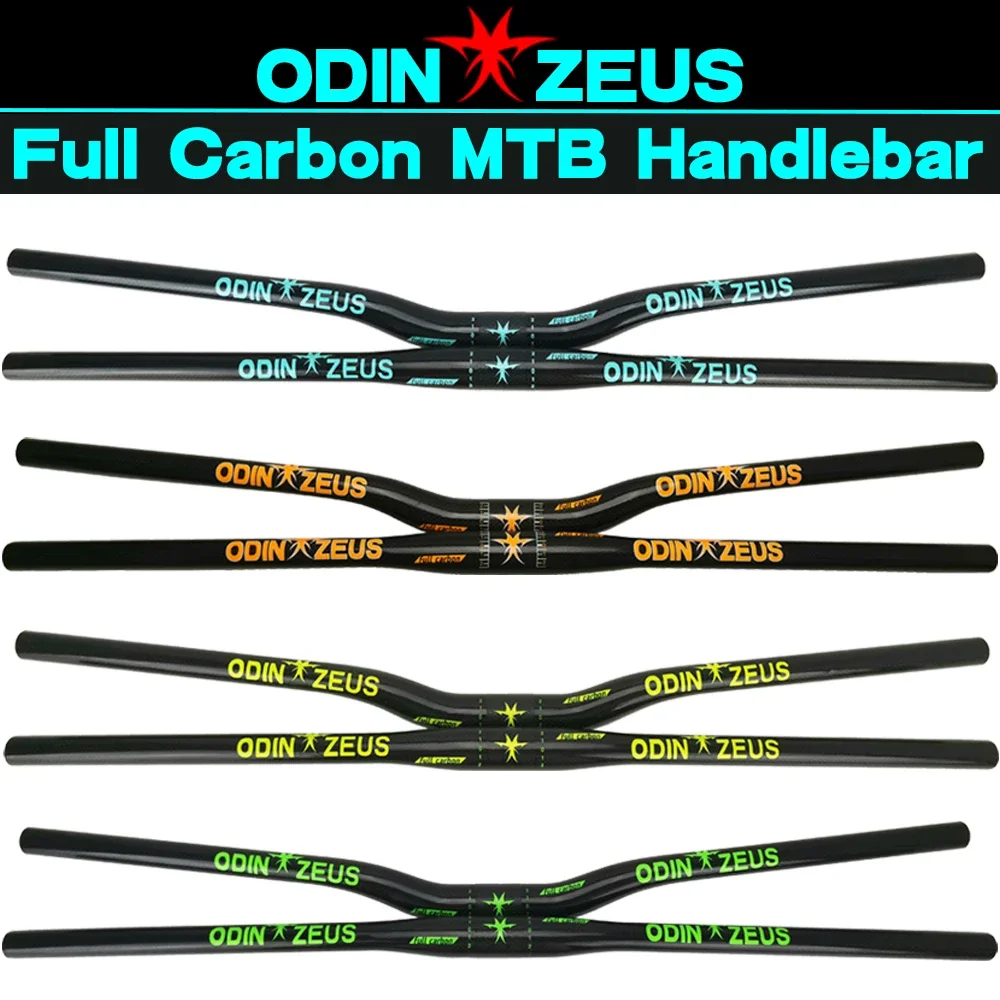 

ODINZEUS-Full Carbon Mountain Bicycle Handlebar, Bike Part, Flat, Rise, MTB, New, 25.4mm, 31.8mm x 580-740mm