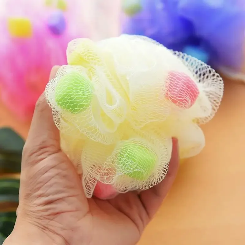 

Flower Bath Ball Cool Towel Scrubber Body Cleaning Mesh Shower Wash Sponge
