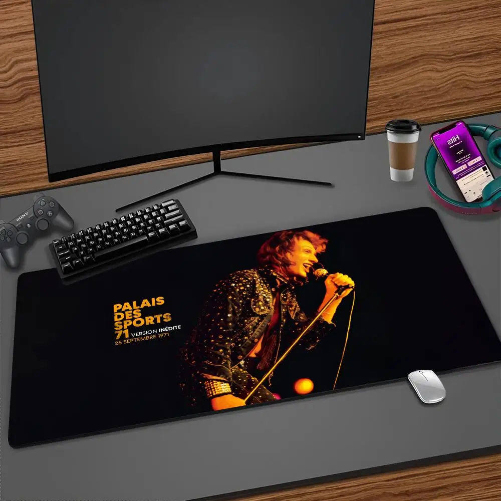 Johnny Hallyday Mouse Pad Cartoon Lockedge Large Gaming Pad Computer Gamer Keyboard Mat Desk Mousepad PC Desk Pad