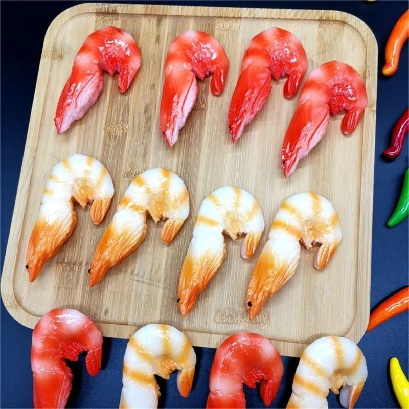

Simulated Shrimp Model Fake Shrimp Decoration Cooked Shrimp Dishes Decor Placement Display Props 15UB
