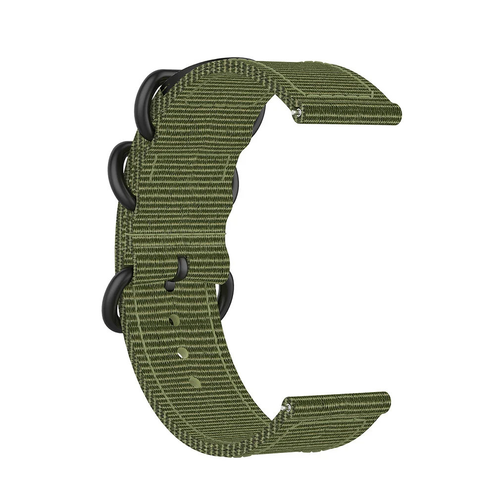

Nylon Watchtband Military Green Simple Design Durable Long Term Use Compatible with Garmin Forerunner 245m 645 Active3 Gift