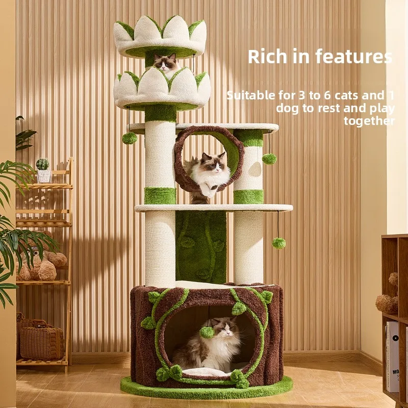 حظًا سعيدًا، قلعة اللوتس اللوتس، إطار تسلق القطط، عش القطط، شجرة السماء المتكاملة، شجرة الكلاب، مشاركة كبيرة #5