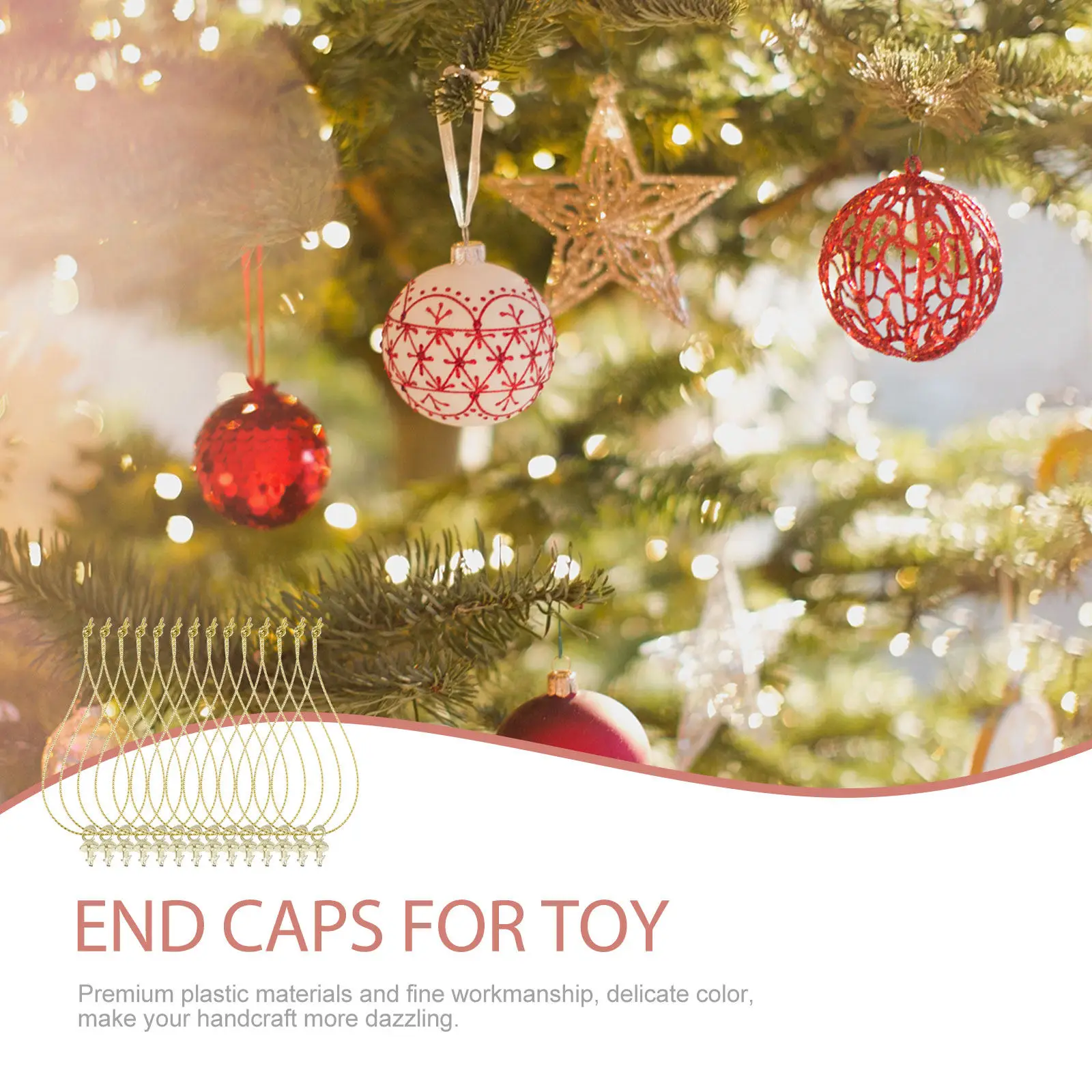 

100 шт. Пластиковые колпачки для елочных шаров, заготовки для подвесок, премиум-класса, для рукоделия, креативные декоративные держатели, подвесные элементы