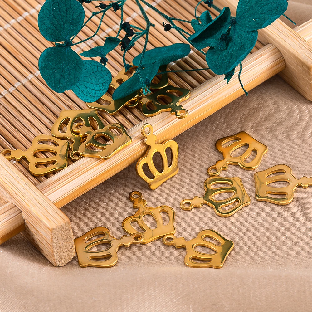 20 قطعة نمط جديد الفولاذ المقاوم للصدأ تاج قلادة ل عقد دي اي واي سوار أقراط سحر مجوهرات اكسسوارات #2