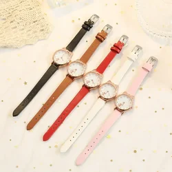 Minimalist Versatile Watch Personalized Cute Cartoon Cat Non Luminous Pointer Student Women's Watch for Student