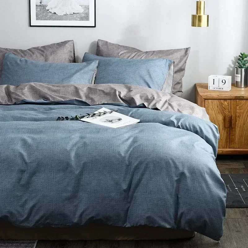 Texture Grain Pattern Home Double Duvet Cover Set 220x240 King Size Bedding Set Queen Size Affordable Durable Quilt Cover Set