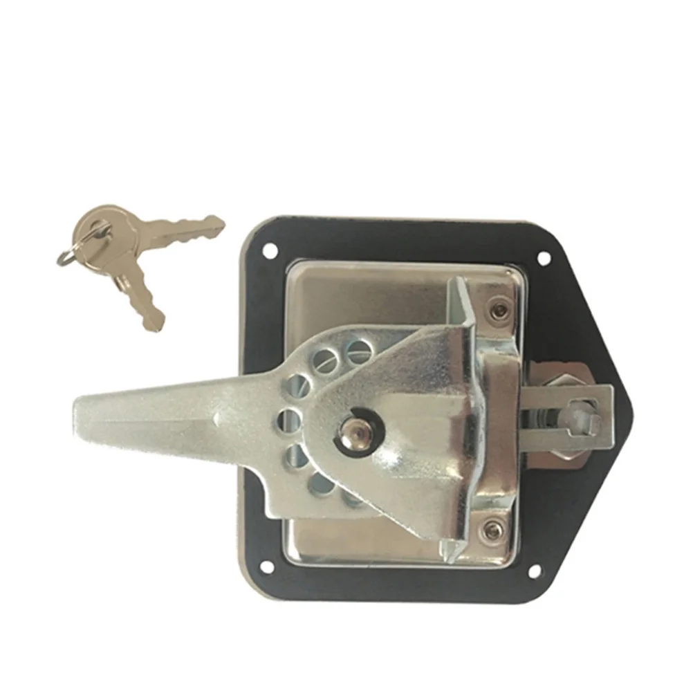 قفل Rv من الفولاذ المقاوم للصدأ على شكل حرف T قابل للطي مضاد للسرقة قفل بخطاف لصندوق أدوات المقطورة ملحقات شاحنة شديدة التحمل أقفال مقطورة #3