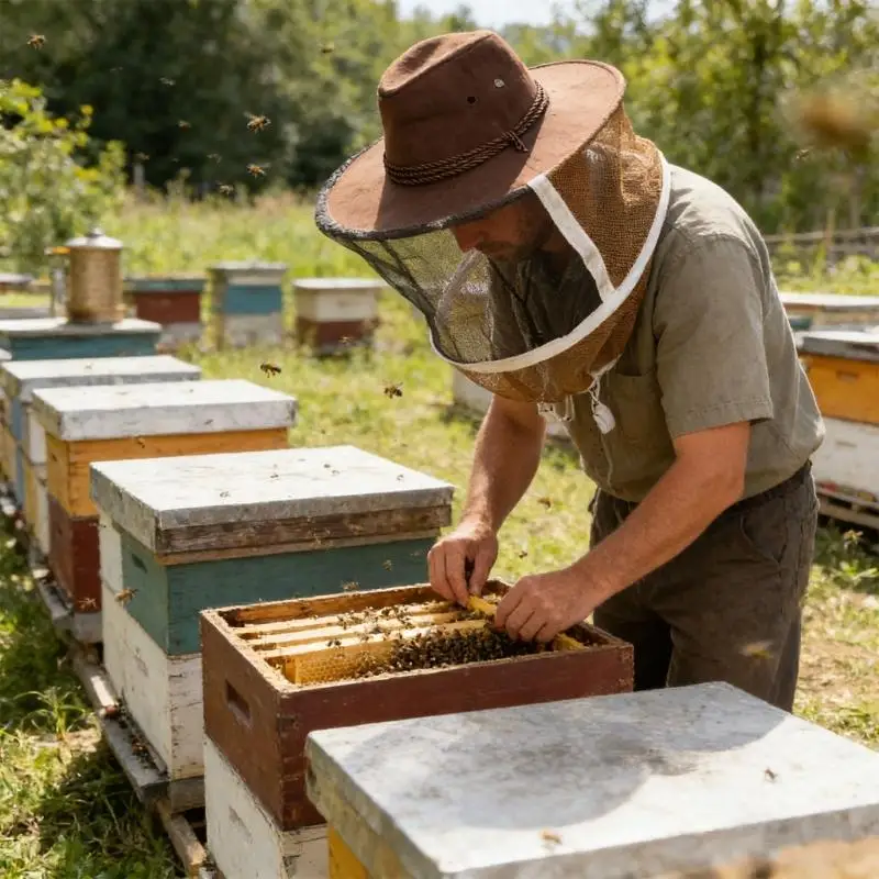 QX2E Beekeeping Western Hat In Brown For Excellent Comfort And Safety