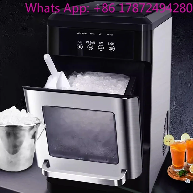 HZB-20N 30KG/24H Fully Automatic Ice Machine Commercial Small Irregular Particle Ice Maker For Milk Tea Shop
