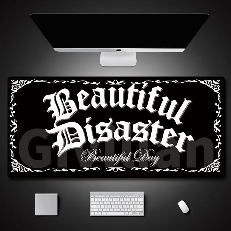 西海岸カルーセルフォントオフィスコンピューターマウスパッド大型ラバーXXLゲーミングマウスパッドゲーマーステッチデスクマットPCキーボードマット用