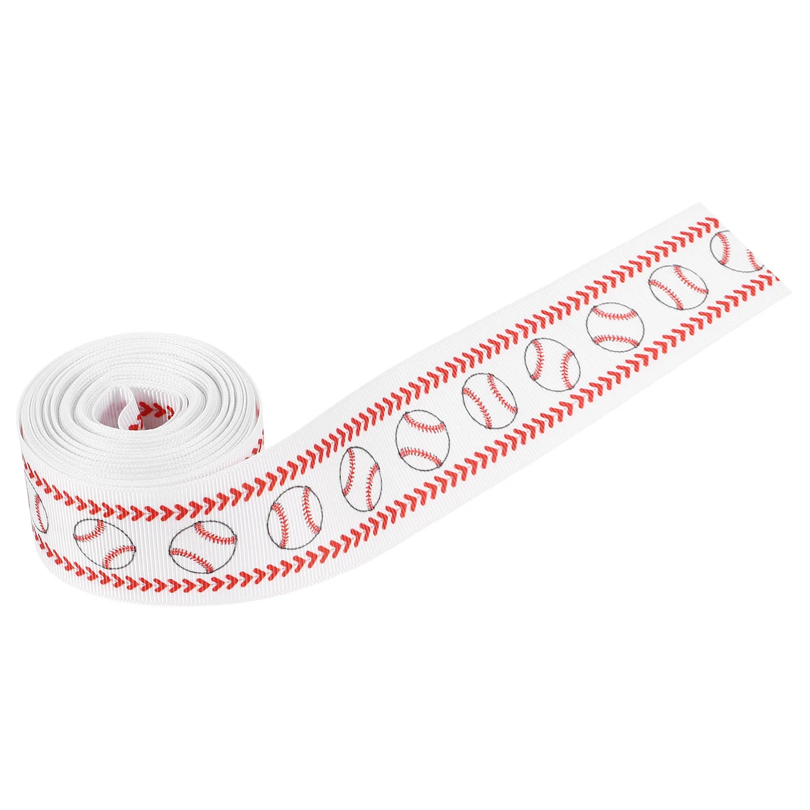 

1 Roll Baseball Themed For Gift Wrapping Craft Diy Decorations Packaging Party Supplies Sports Design Cloth Band Durable Ribbon